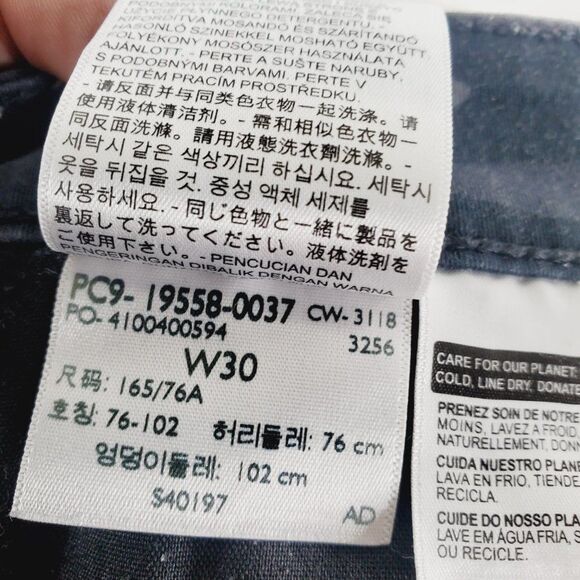 Levi's 711 Women's Black Camo Print Mid Rise Slim Fit Ankle Skinny Jeans Size 30 - Picture 7 of 8